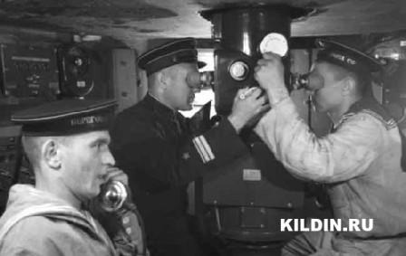 Остров Кильдин. В боевой рубке МБ-2-180. 1942 г.